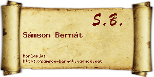 Sámson Bernát névjegykártya